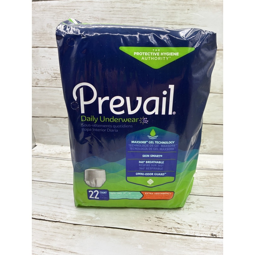 Prevail Daily Underwear Youth Small 20-34" Extra Absorbency 22 Count Pull-Ups